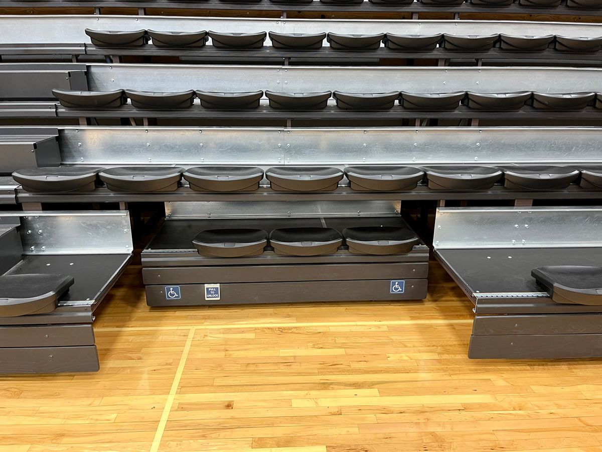 The wide deck premier platforms at Tyler Consolidated Schools feature VISION Platform chairs as well as POLARIS seating.
