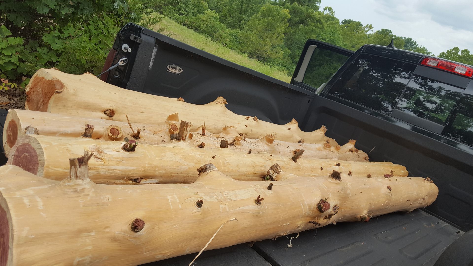 Example photo of decorative cedar beams