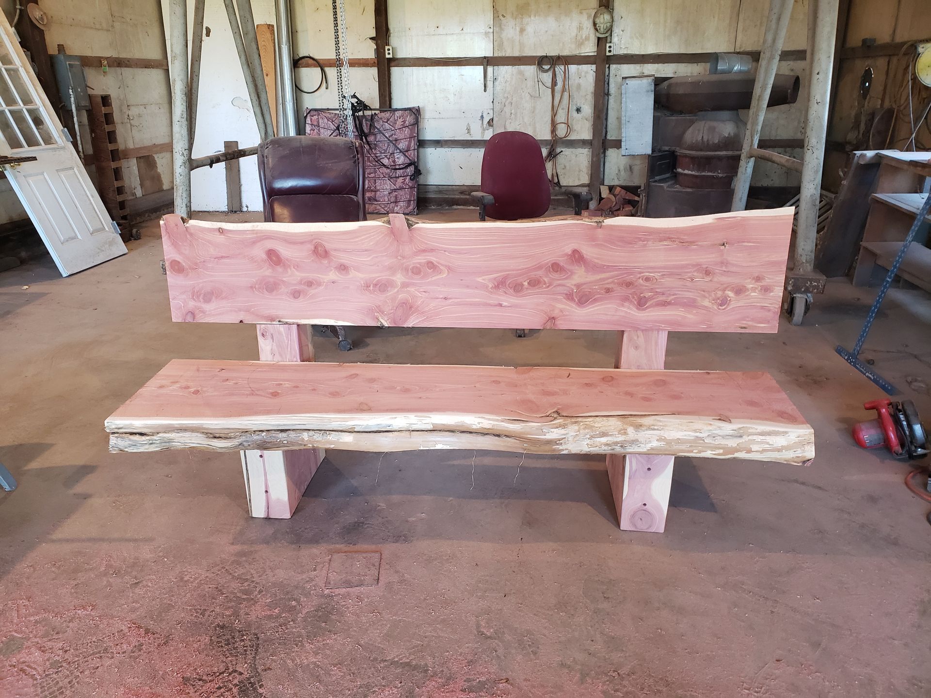 custom cedar bench