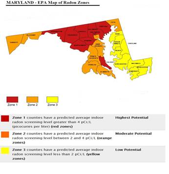 Radon zone map — Edgewood, MD — GEO Environmental Services Radon zone map — Edgewood, MD — GEO Environmental Services