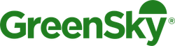 GreenSky green logo with stylized sun over the “y”