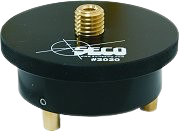 Black circular device with brass connectors on top and bottom, labeled “CECO”
