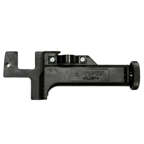 Black metal hand tool with a mounting bracket and knurled adjustment knob on a white background