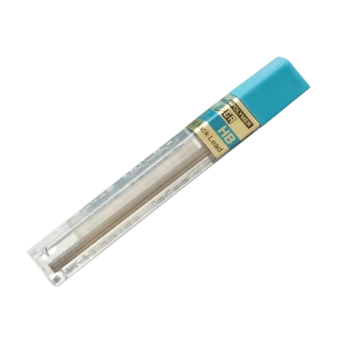 Clear plastic pen with a blue cap on a white background