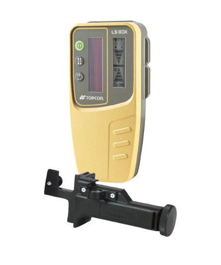 Yellow and black robotic laser level with front control panel and carry handle