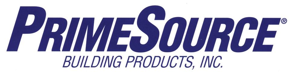 PrimeSource Building Products logo in blue and gold text