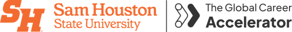 SHSU and The Global Career Accelerator logos