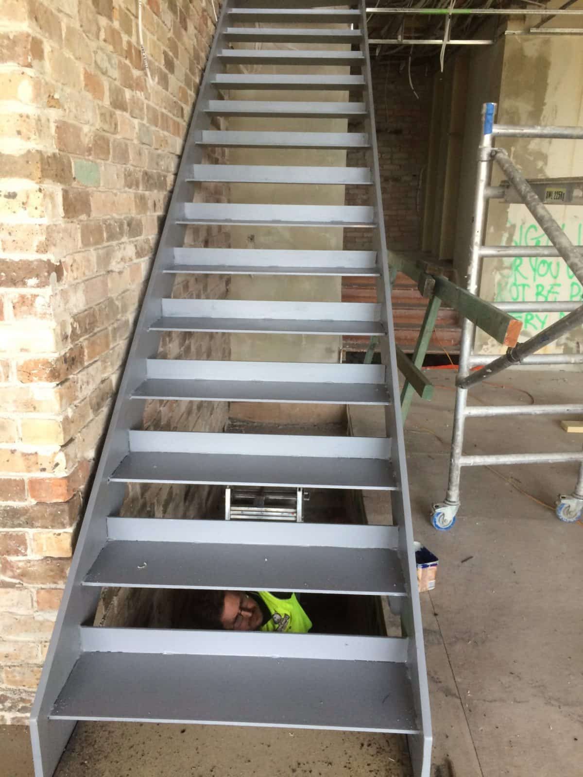 Metal Staircase Under Construction — Highlander Metals in Parramatta, NSW