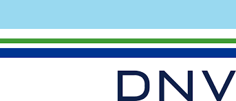 DNV-logo met blauwe en groene horizontale strepen