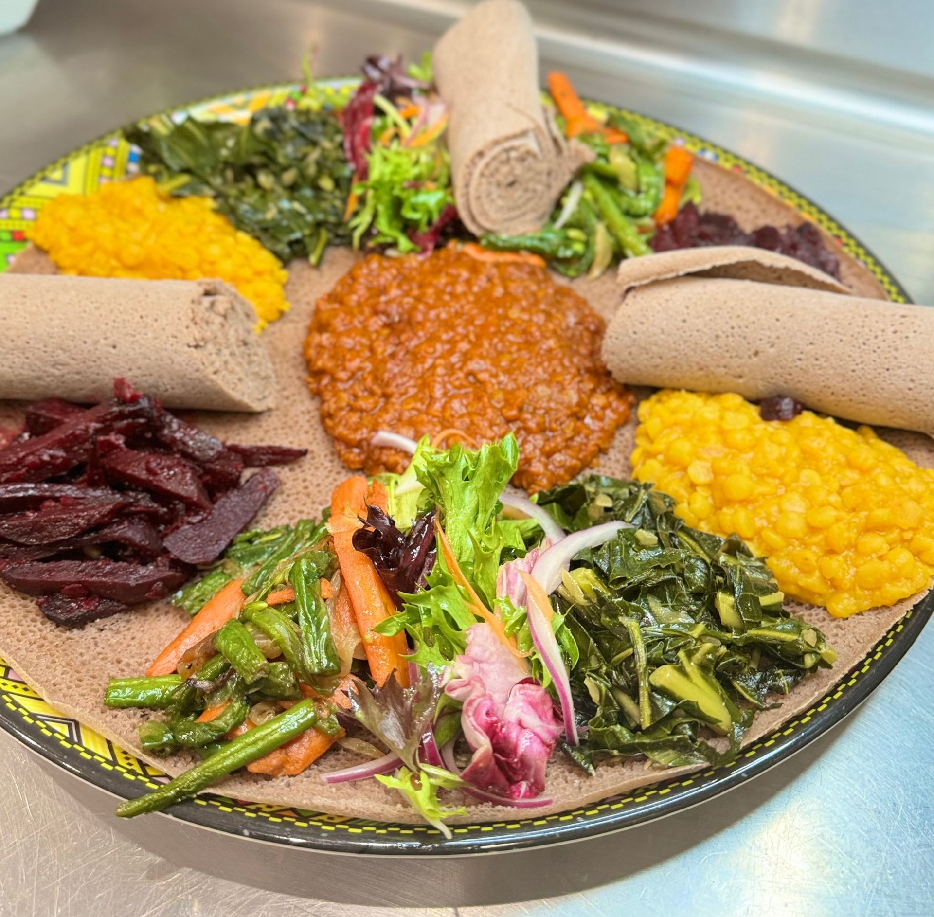 Ethiopian-style platter 