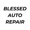Text logo: Blessed Auto Repair in black font.