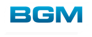 Blue BGM logo on a white background