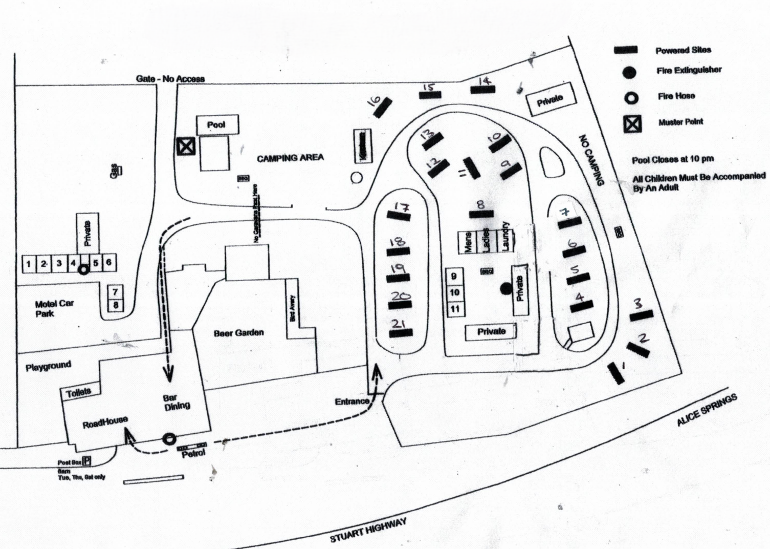 Ti-Tree Roadhouse Caravan Park map