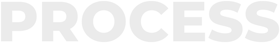 The word process is written in white letters on a white background.