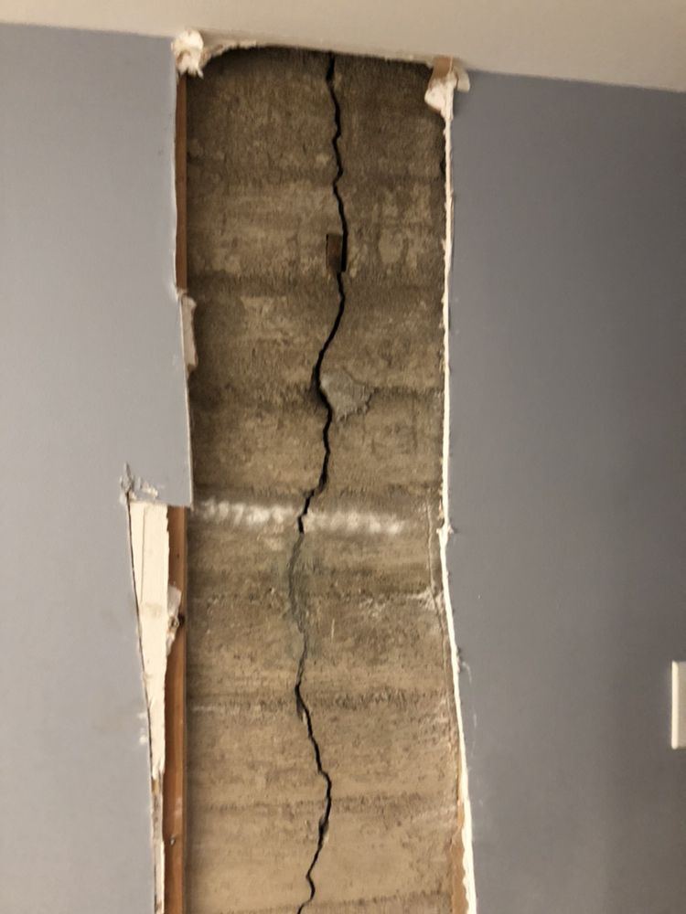 Crack on a wall