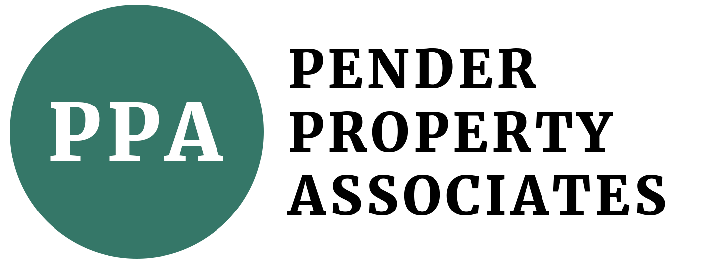 Pender Property Associates logo with teal circle and white PPA initials beside black company name