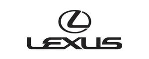 Black Lexus logo with stylized “L” emblem above the word “LEXUS”
