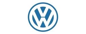 Volkswagen logo: blue VW monogram inside a circle on a white background