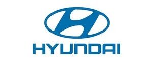 Hyundai logo in blue on a white background
