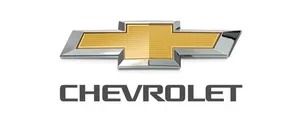 Chevrolet logo with gold bowtie emblem and gray text on white background