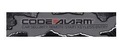 CODE ALARM car security logo with “remote start” and “keyless entry” text on a black background
