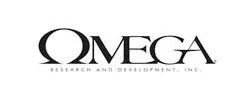 OMEGA Research and Development, Inc. logo in black on a white background