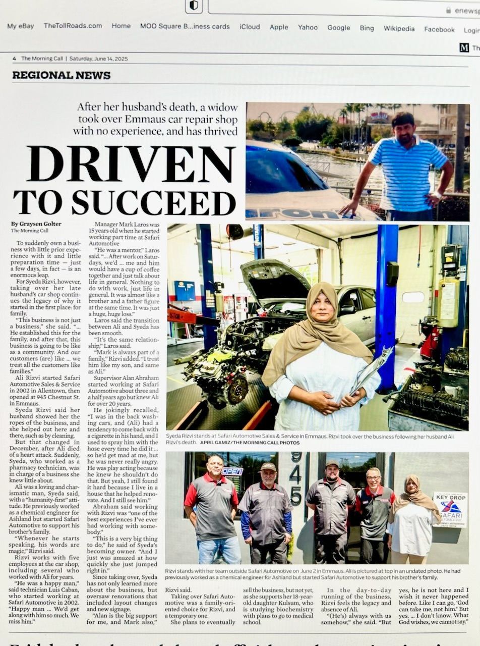A newspaper article | Safari Automotive