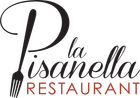 Logo per il Ristorante La Pisanella con forchetta