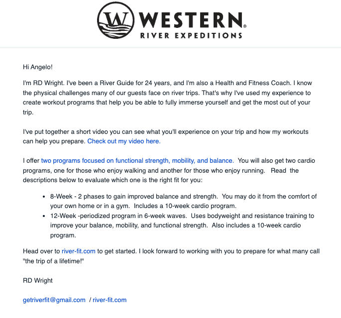 Email Trip Prep — Getting Guests Ready for Their Adventure