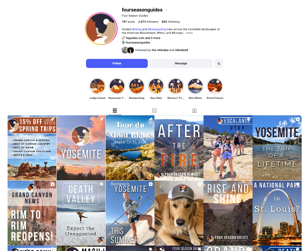 Four Season Guides — Instagram Profile