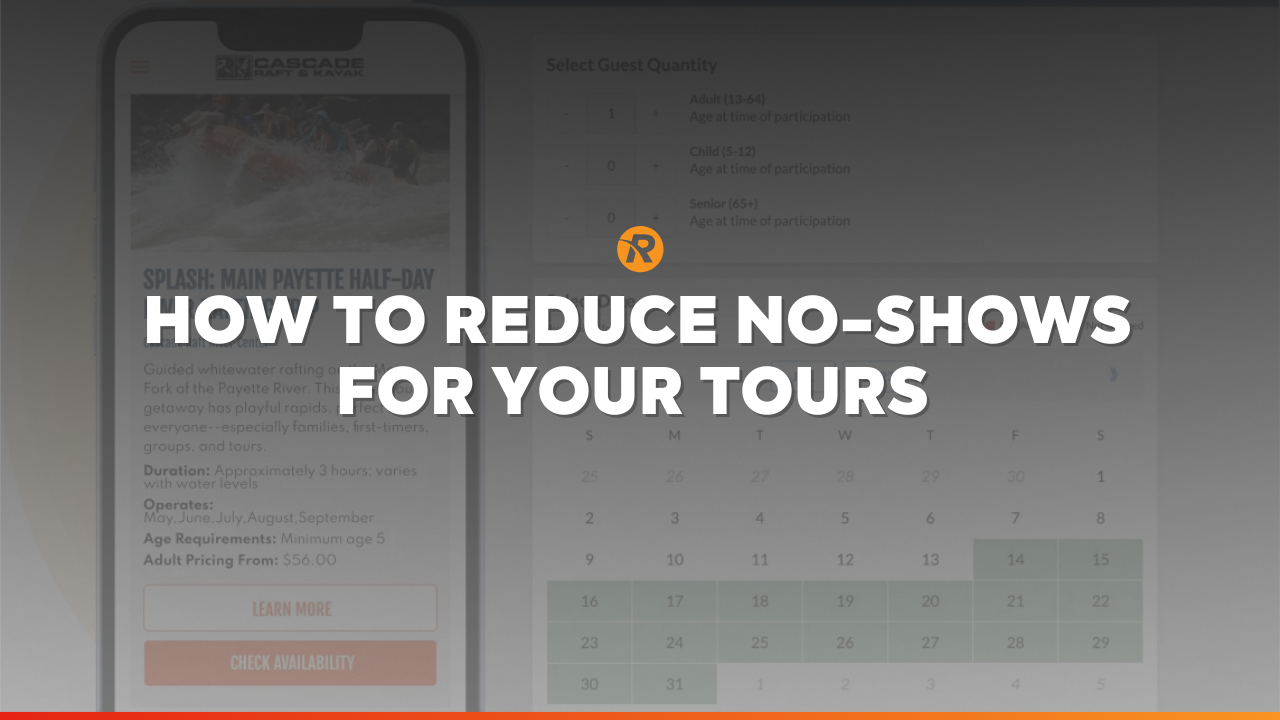 blog thumbnail with text and tour operator booking system faded behind