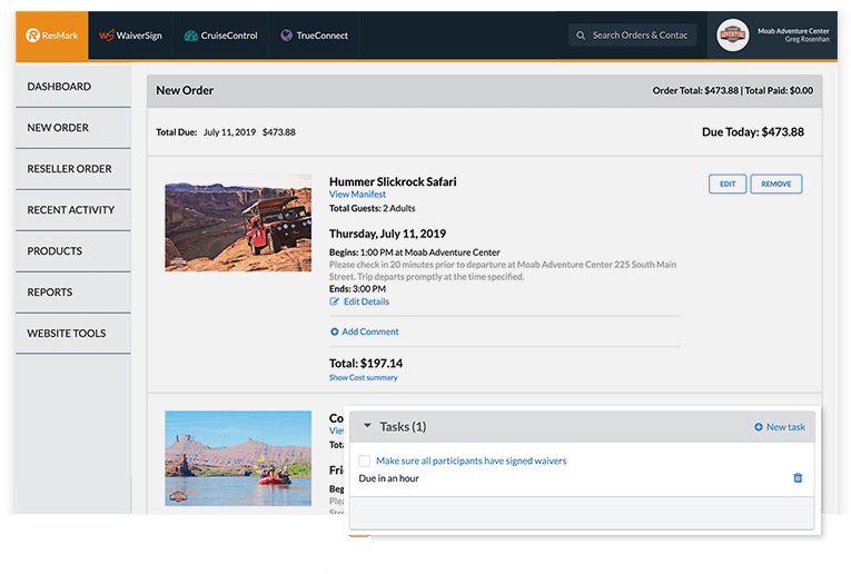 online travel booking tool