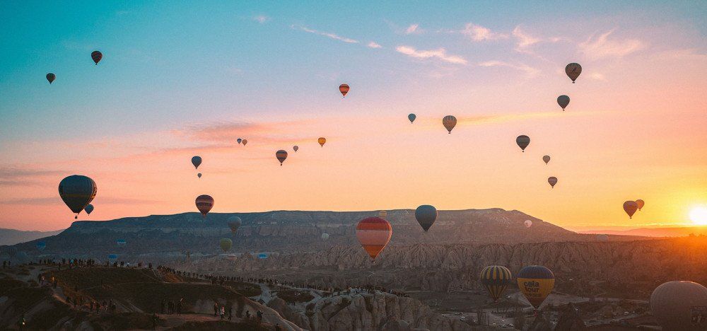 A bunch of Hot Air Balloons In the Sky