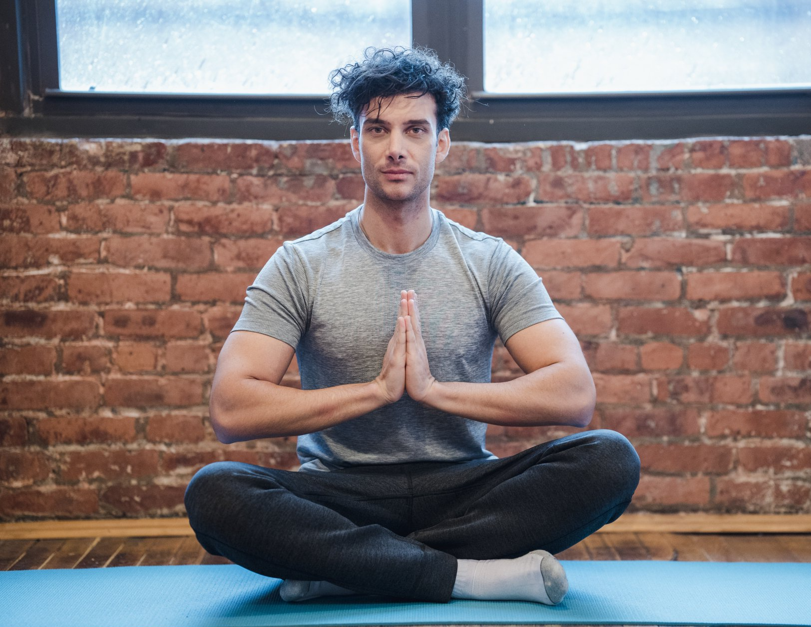 Man doing yoga pose