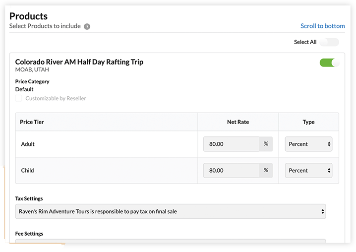 Product Pricing tiers