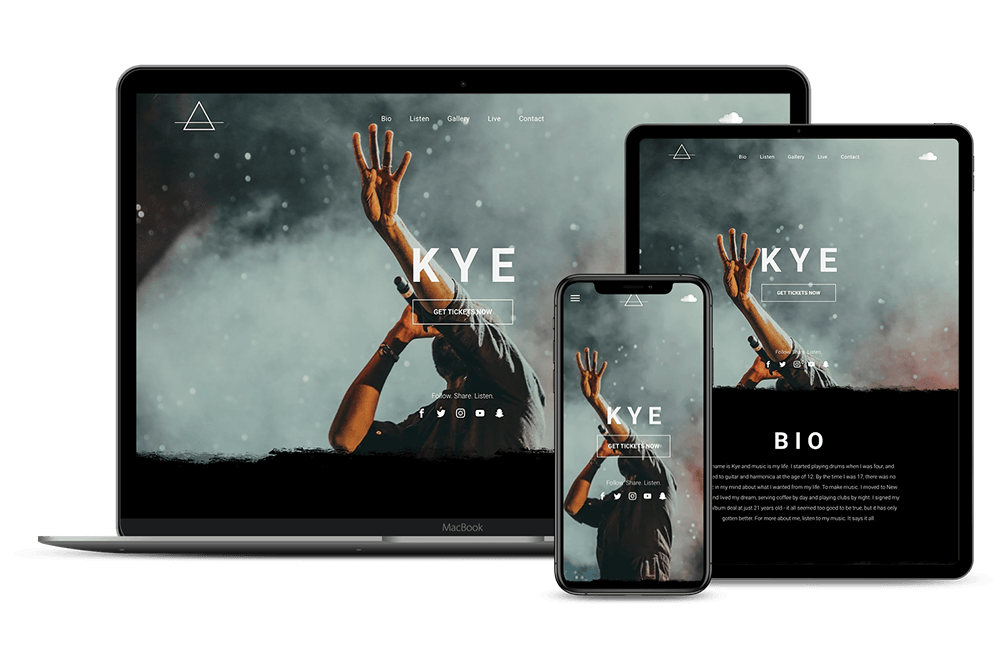 Event Website on Devices
