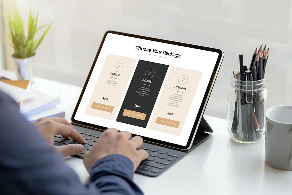 Customized Pricing on tablet