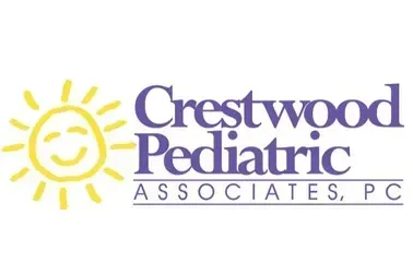 The crestwood pediatric associates logo has a yellow sun on it