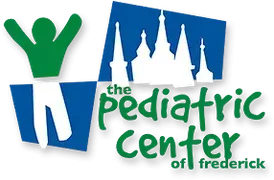 A logo for the pediatric center of frederick