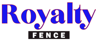 Royalty Fence logo in blue and black text on a white background