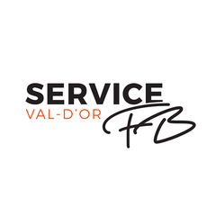 C'est un logo pour une entreprise appelée service val-d'or.