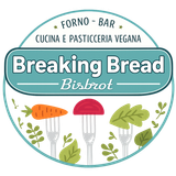 Logo rotondo di un panificio vegano con la scritta 