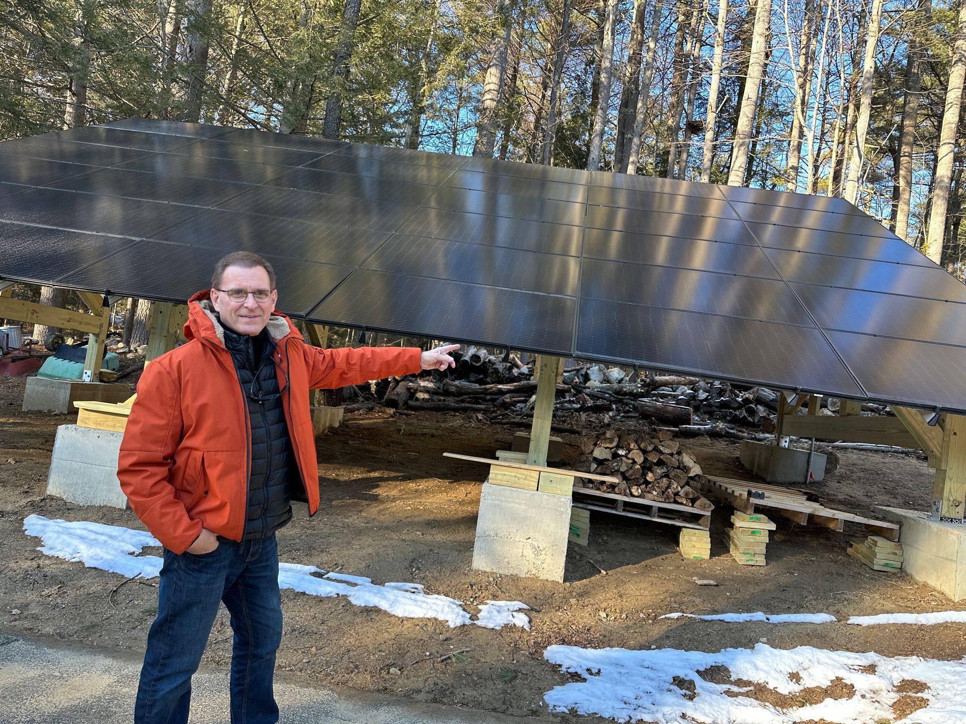 Ground-mounted solar panels installed by Dracut Solar in Methuen, MA.