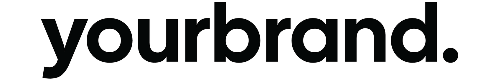 Black “yourbrand.” logo on a white background