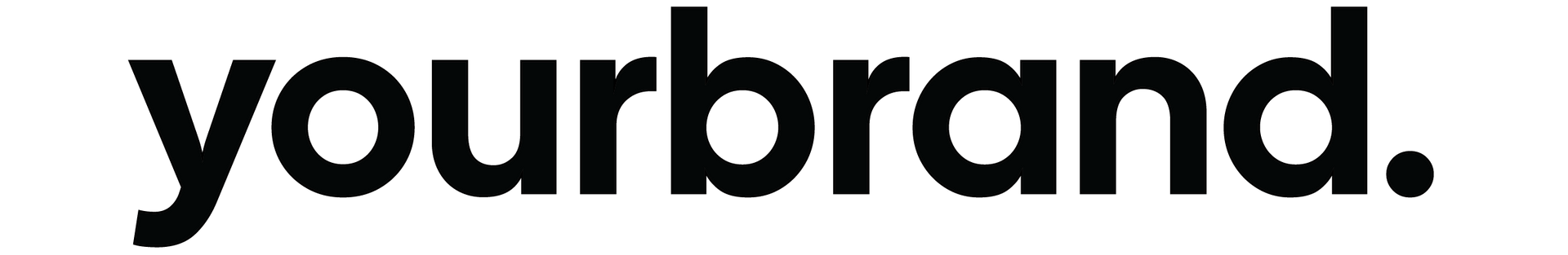 Black “yourbrand.” logo on a white background