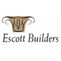 Logo for Escott Builders: tan column with cursive "WS" and black text "Escott Builders".