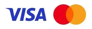 Un primer plano de un logotipo de visa sobre un fondo blanco.
