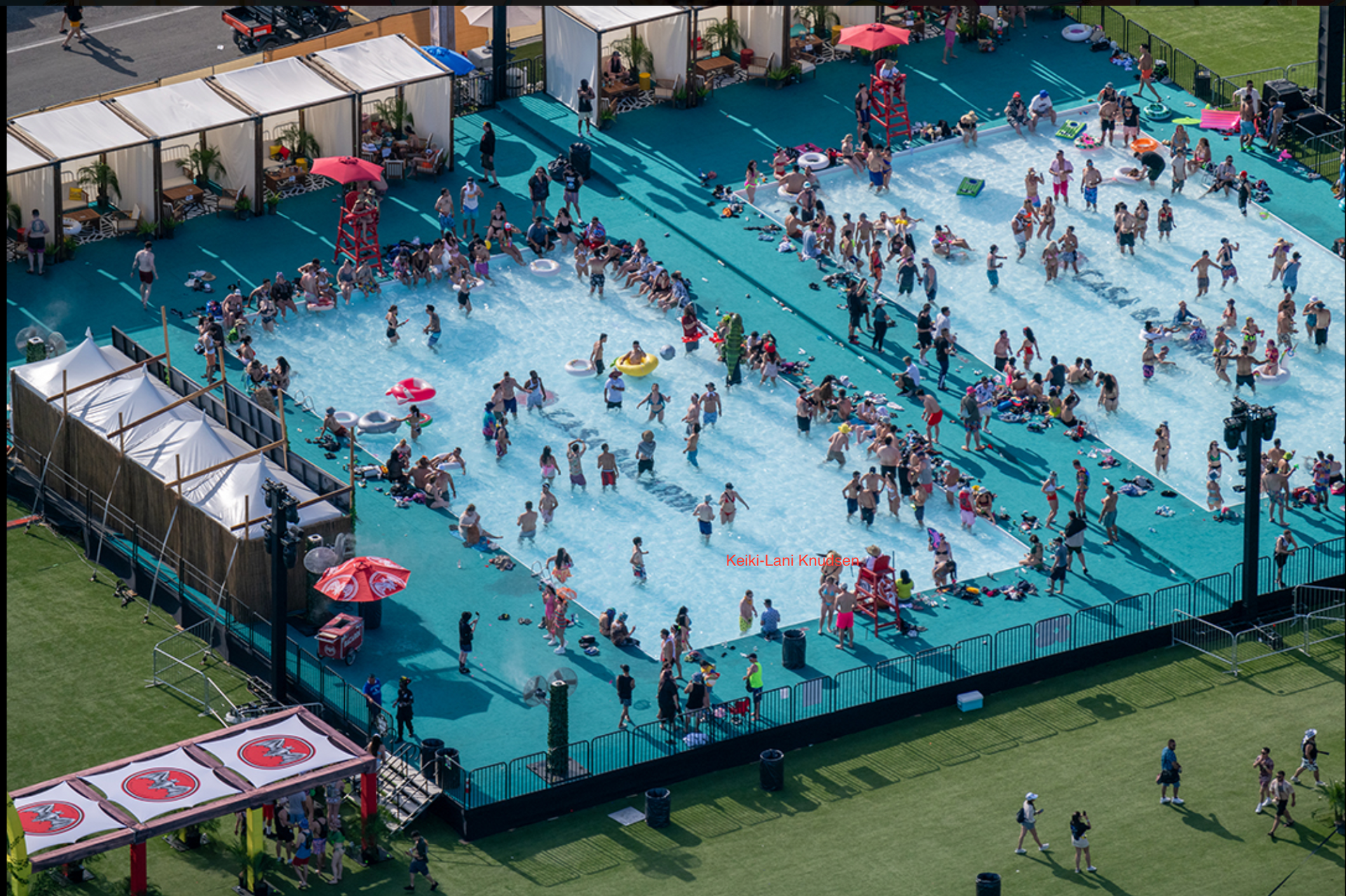 pool party at EDC Las Vegas camp 