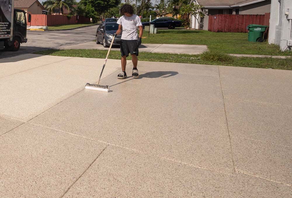 Repair cracked concrete patio