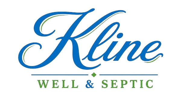Kline Well & Septic logo in blue and green text on a white background